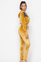 Load image into Gallery viewer, Velvet  Pants Set Gold
