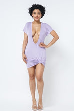 Load image into Gallery viewer, Deep V Neck T-Shirt Dress

